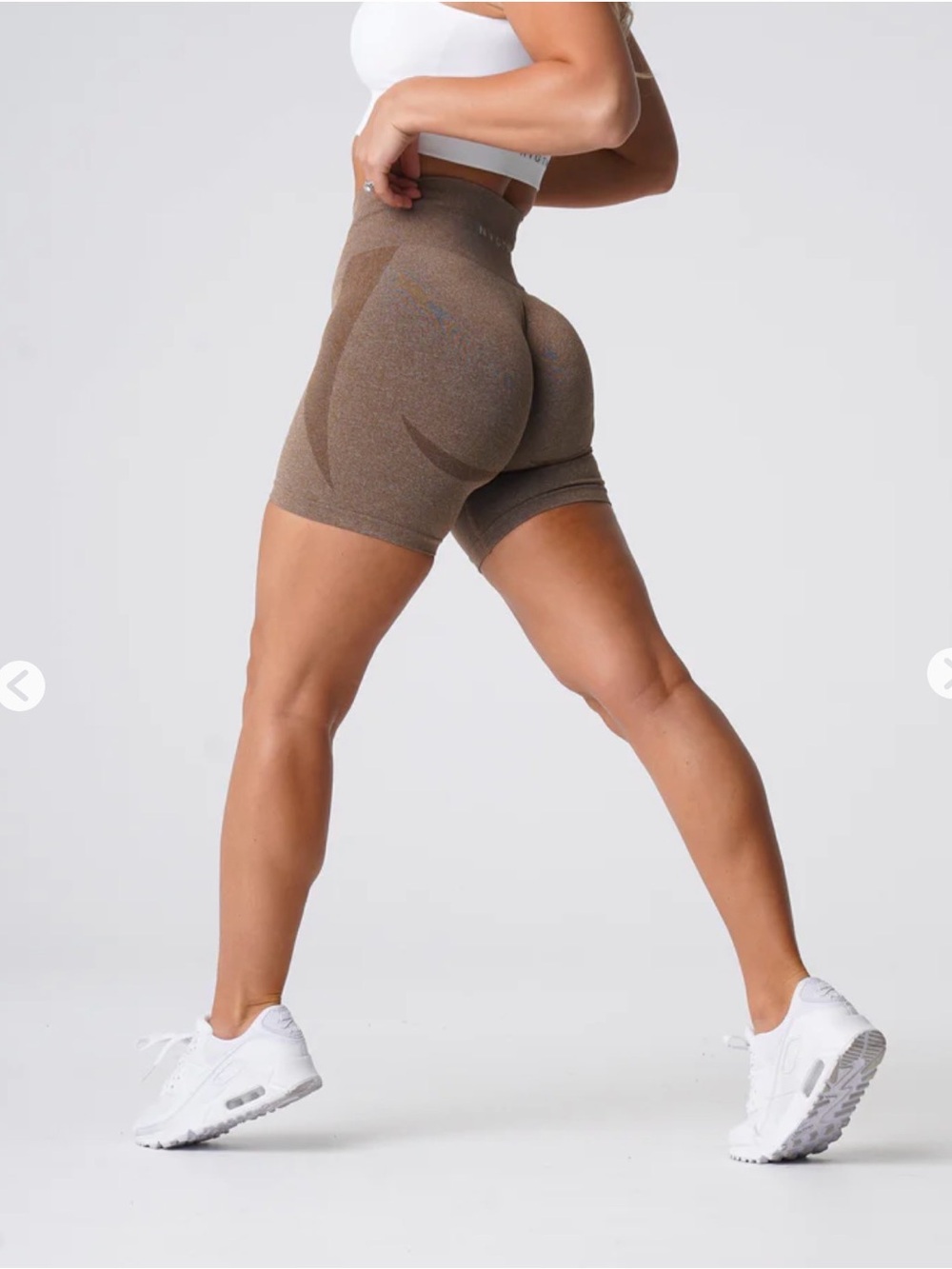 NVGTN Mocha Contour Seamless Shorts